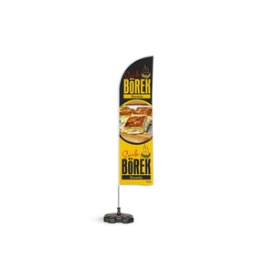 Börek Temalı Tek Yelken Bayrak v2 1 adet