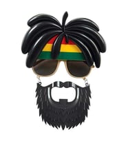Rasta Peruklu Rasta Sakallı Bob Marley Bıyıklı Parti Gözlüğü 27x18 cm