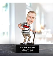 Kişiye Özel Ruhu Genç Dedem Karikatürlü Biblo