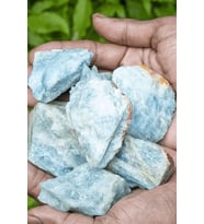 Sertifikalı Ham Işlenmemiş Doğal Akuamarin Taşı Kütle (4-5 Cm) (Çok Renkli)