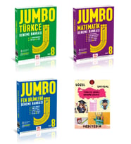 MODEL EĞİTİM YAYINLARI 8. Sınıf Jumbo Türkçe Matematik Fen Bilimleri Deneme Bankası