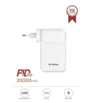 Torima TRM-1027 Beyaz 20000 mAh Type-C Lightning 22,5 W Hızlı Şarj Dijital Göstergeli Powerbank