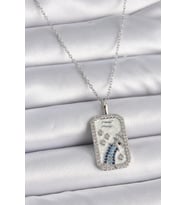 pilelistore 316L Çelik Gümüş Renk Zincir Kova Burcu Zirkon Taşlı Kadın Kolye - TJ-BKO9447