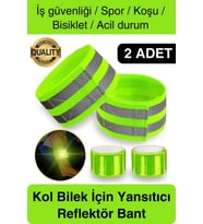 Yeşil Reflektör El Ayak Kol Bant Yansıtıcı Bandı İş Güvenliği Görünürlük Koşu Yürüyüş Bisiklet