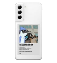 Samsung Galaxy S22 Uyumlu Regular Show Mordecai ve Rigby Desenli Şeffaf Telefon Kılıfı