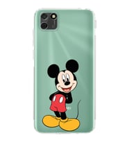 Huawei Y5 p  Kamera korumalı Kapak Mickey Mouse Tasarımlı  Şeffaf Kılıf