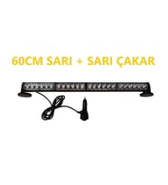Traktör Kepçe Sarı Çakar Led Bar Çubuk Led 6 Fonksiyonlu 60Cm 12- (500614347)