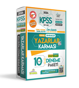 2024 KPSS Ön Lisans Yazarlar Karması GY- GK Türkiye Geneli Kurumsal 10’lu Dijita