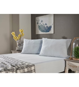 Doqu Home Penye Çarşaf Takımı Tek Kişilik - Mavi