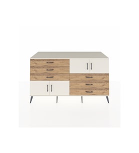 Kronos Konsol 2 Raflı 6 Çekmeceli 4 Kapaklı 176x59x99 Aytaşı-Aytaşı/Çam