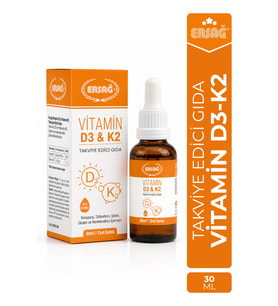 ERSAĞ Vitamin D3-K2 Takviye Edici Gıda 30 ML