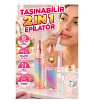8000 RPM Taşınabilir Epilatör – Kaş Düzeltici ve Dudak Üstü Tüy Alma Uçlu Mini Bakım Cihazı