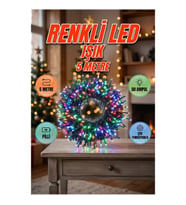 Karışık Renk Pilli LED Işık 5 Metre 50 Ampullü Çok Fonksiyonlu Dekoratif Aydınlatma