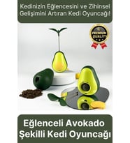 Yeni Nesil Eğlenceli Döner Mekanizmalı Avokado Şeklinde Kedi Naneli ve Mama Hazneli Kedi Oyuncağı