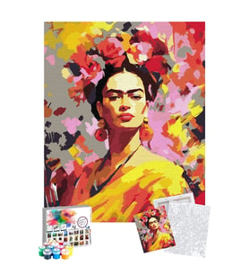 Sayılarla Boyama Seti 40 x 50 cm Tuval Şasesine Gerili Frida