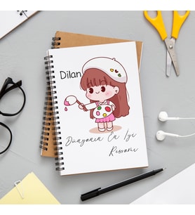 Ressam Tasarımlı Defter Kişiye Özel