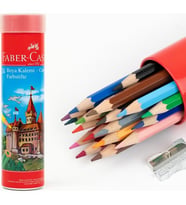 Faber-Castell Metal Tüpte Tam Boy Kuru Boya Kalemi 24 Renk