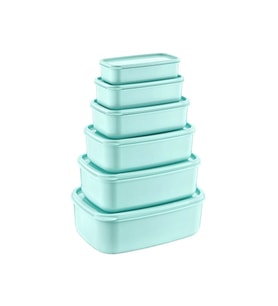 Akay Bee Home Saklama Kabı Seti 6'lı Set Renkli Plastik