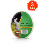 Keçi Sütü Özlü Süngerli Sabun Banyo Duş Sabunu 120 G x 3 Adet