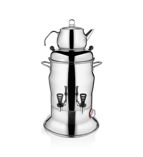 KUTLU 2 DEMLİKLİ 16 LT ÇAY SEMAVERİ