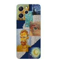 Xiaomi REDMI 12 Uyumlu Vincent van Gogh Kolaj Desenli Şeffaf Telefon Kılıfı