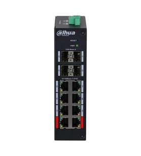 DAHUA 8port PoE 120w HS4412-8ET-120 10/100 4X SFP Yönetilebilir Endüstriyel Switch