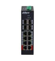 DAHUA 8port PoE 120w HS4412-8ET-120 10/100 4X SFP Yönetilebilir Endüstriyel Switch