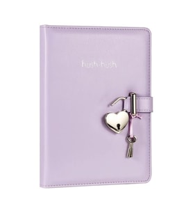 VICTORIA'S JOURNALS 124-1110 HUSH HUSH HEART PASTEL KUTULU KİLİTLİ 13x18cm 80gr.160YP.ÇİZGİLİ DEFTER