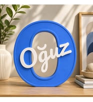 O Harfi Kişiye Özel 3D İsim Yazısı Dekoratif Bebek ve Çocuk Odası Harf İsimlik Masa Üstü Özel Tasarım