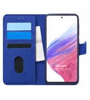 Microsonic Samsung Galaxy A53 5G Kılıf Fabric Book Wallet Lacivert