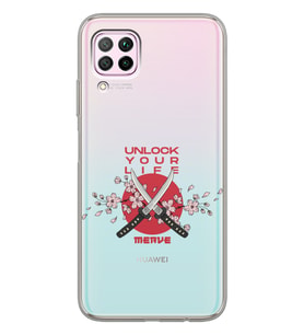 Huawei Sakura Dagger Tasarımlı Şeffaf Telefon Kılıfı