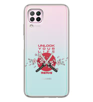 Huawei Sakura Dagger Tasarımlı Şeffaf Telefon Kılıfı