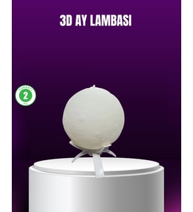 Şarjlı 3d Baskılı 16 Renk Ay Lambası Stand