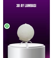 Şarjlı 3d Baskılı 16 Renk Ay Lambası Stand