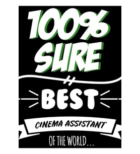 Cinema Assistant Funny Slogan Hobby Work Worker Job Fun Saying Hediye Tablo Ahşap Poster Dekoratif