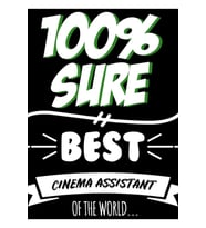 Cinema Assistant Funny Slogan Hobby Work Worker Job Fun Saying Hediye Tablo Ahşap Poster Dekoratif