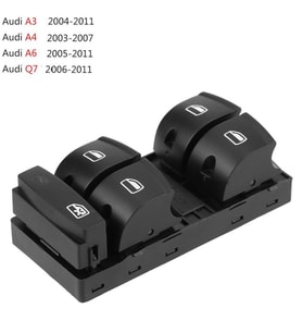 Audi A6 Sol Dörtlü Cam Dügmesi Anahtari 2005--2011 329120240