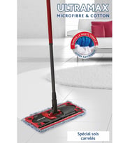 Ultramax sert zeminler, taş ve fayanslar için yedek parça, mikrofiber ve pamuktan yapılmış paspas kılıfı, ekstra nemli temizlik için, çamaşır makinesinde yıkanabilir, 1'li paket yedek