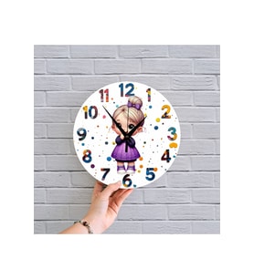 bilge Tasarım Çocuk Odası Duvar Saati 30 x 30 CM (Çok Renkli)