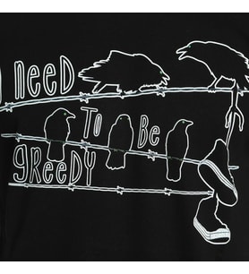 Bant Giyim - Teldeki Kuzgunlar Siyah Erkek T-shirt Tişört
