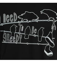Bant Giyim - Teldeki Kuzgunlar Siyah Erkek T-shirt Tişört