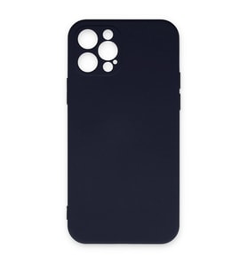 iPhone 12 Pro Max Kılıf Nano İçi Kadife Silikon - Lacivert