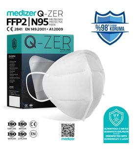 Qzer FFP2 N95 Maske 60 Adet