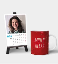Yılbaşına Özel Masa Takvimi Ve Kupa Bardak