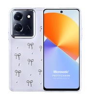 Microsonic Infinix Note 30 Kılıf PrettyCharm Bow (Gümüş)