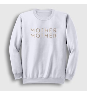 Presmono Unisex Beyaz Logo Mother Mother Sweatshirt 431822tt (Beyaz)