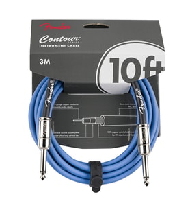 Fender 0990571102 Contour Serisi Lake Placid Blue Enstrüman Kablosu (3m) İkonik Fender Rengi Düşük Gürültü ve Yüksek Performans