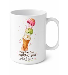 Maraş Dondurması Temalı Baskılı Kupa Bardak Hediye Porselen Mug
