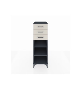 Kronos Dolap 2 Raflı 3 Çekmeceli 44x59x134 Antrasit-Aytaşı
