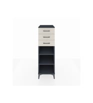 Kronos Dolap 2 Raflı 3 Çekmeceli 44x59x134 Antrasit-Aytaşı